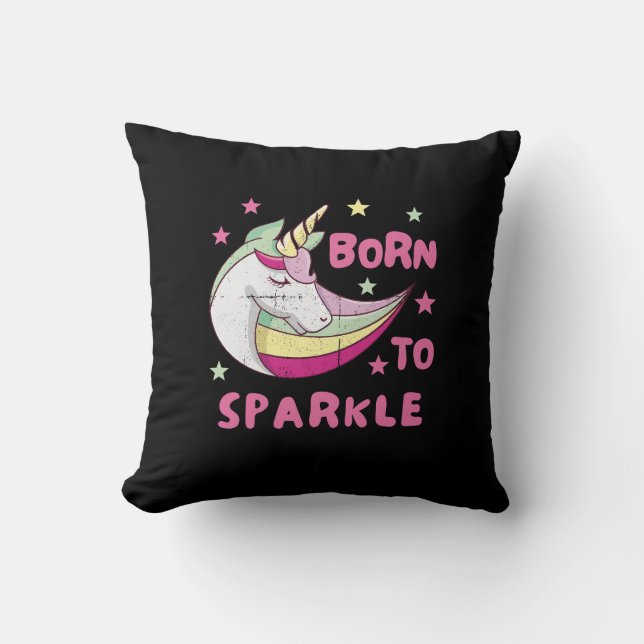 Almofada Nascer de ser um mago-brilho Unicórnio (Frente)