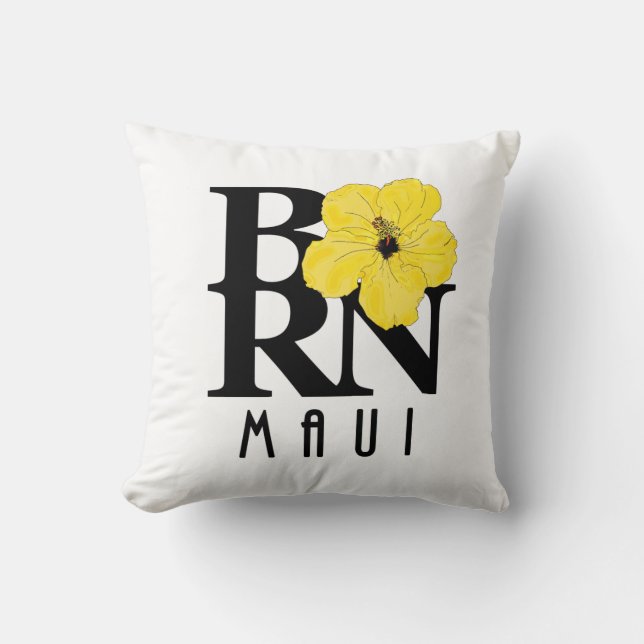Almofada NASCER Maui Yellow Hibiscus (Frente)