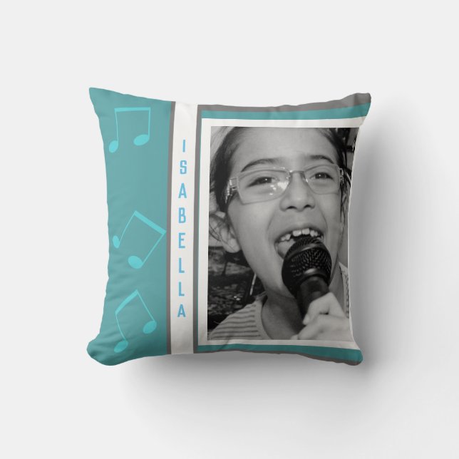 Almofada Nascer Personalizado Para Cantar Foto Música Karao (Frente)