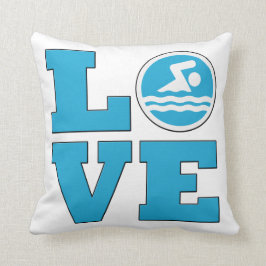 Almofada Natação Love Travesseiro decorativo para nadadores