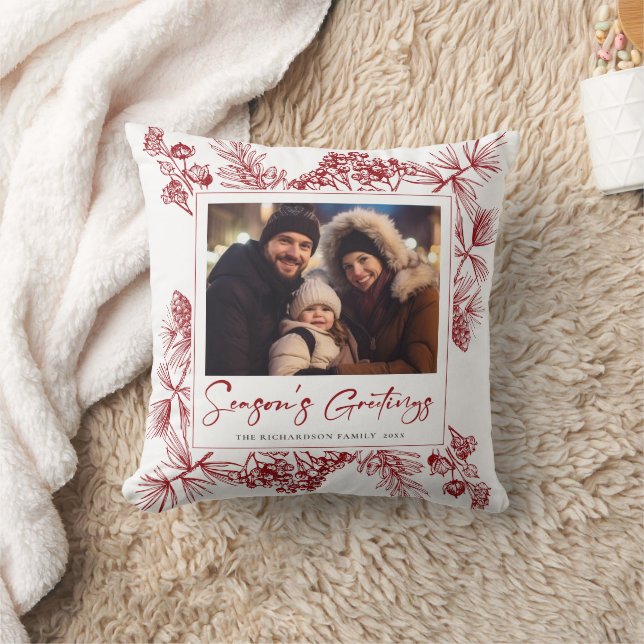 Almofada Natais vintages Botânicos (Cobertor)