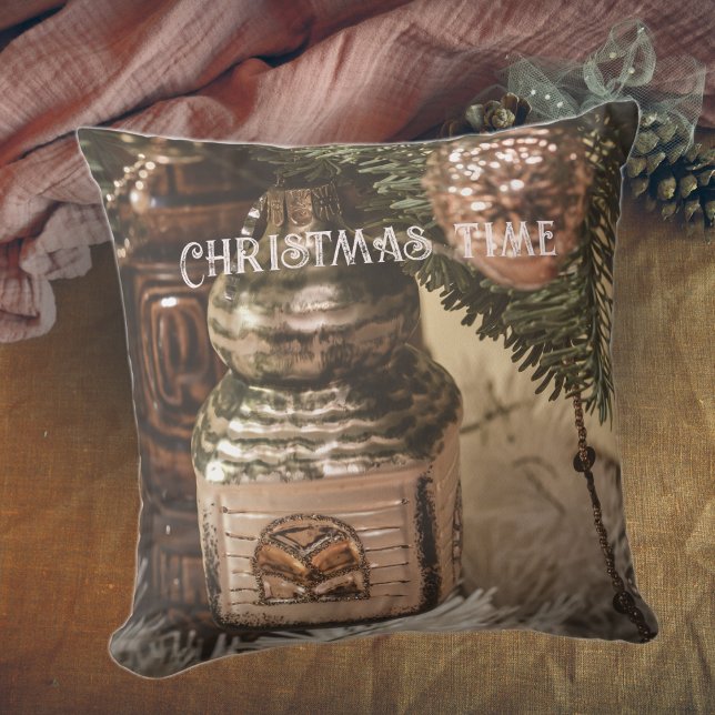 Almofada Natais vintages e árvore de Natal (Criador carregado)