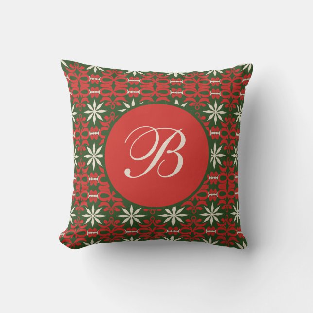 Almofada Natais vintages personalizados/padronizados para o (Frente)