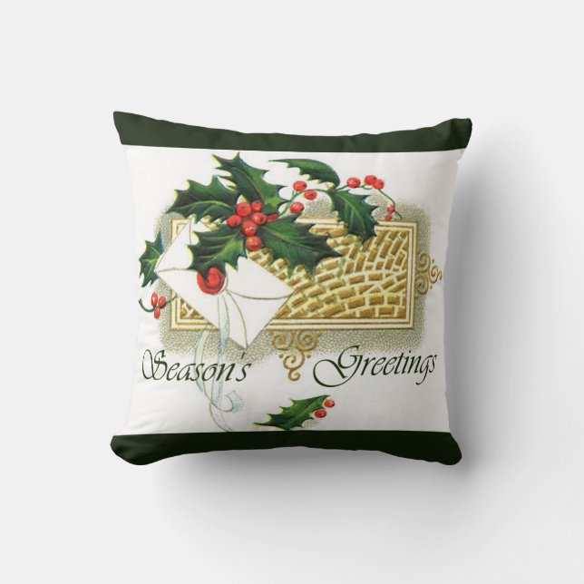 Almofada Natais vintages Seasons Saudações (Frente)