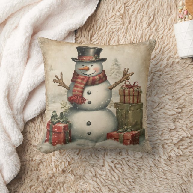 Almofada Natais vintages Snowman (Cobertor)