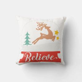 Almofada Natal: Apenas acredite (em Papais noeis e Reindeer