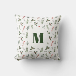 Almofada Natal Aquarela Verde e Berry