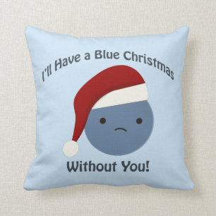 Almofada Natal azul sem você!