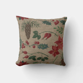Almofada Natal Botânico Tradicional