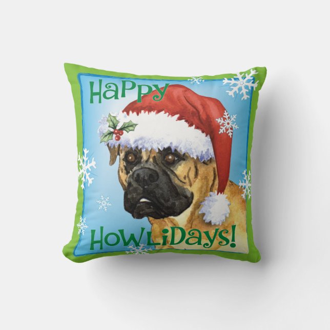 Almofada Natal Bullmastiff (Frente)