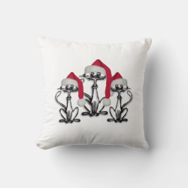 Almofada Natal Caroling Cats Joyous Divertido