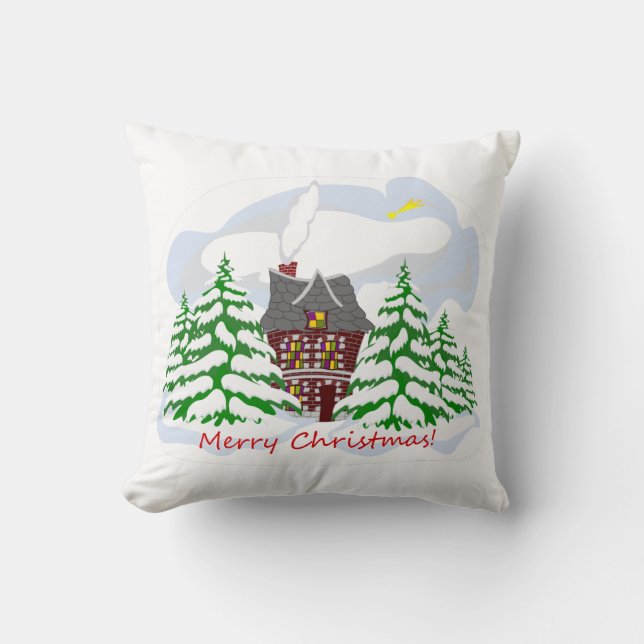 Almofada Natal chegando à casa da família (Frente)