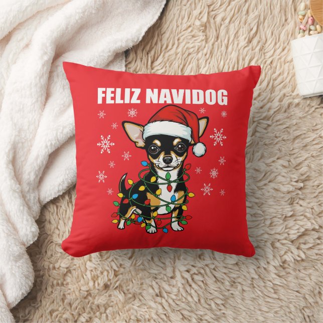Almofada Natal Chihuahua (Cobertor)