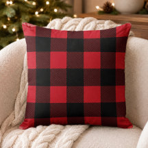 Natal Clássico Vermelho Preto Plaid Buffalo