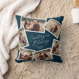 Almofada Natal com Colagem de Fotos de Letra Moderna 6