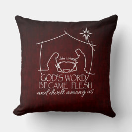 Almofada Natal da Escritura Cristã Moderna