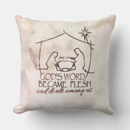 Almofada Natal da Escritura Cristã Moderna