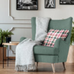 Almofada Natal da Xadrez moderna | Feliz Feliz de alegria<br><div class="desc">Este travesseiro personalizado pode ser a ideia de presente de Natal que você tem procurado. A xadrez é tão apressadamente encantadora para o Natal. As cores desta xadrez é um moderno que encontra a reviravolta tradicional que celebra a magia da estação de uma forma alegre e caprichosa. Nada cria a...</div>