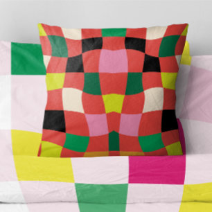 Almofada Natal da Xadrez Tartan Colorida Moderna