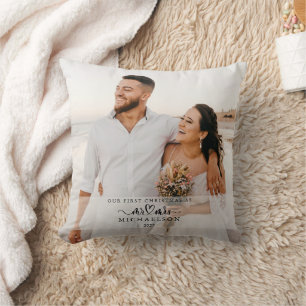 Almofada Natal de 1º Casamento Elegante como Senhor e Senho