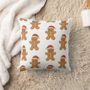 Almofada Natal de Biscoito de Gengibre Caprichoso
