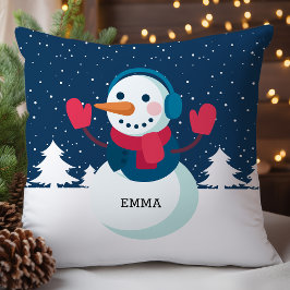Almofada Natal de Boneco de Neve Personalizado
