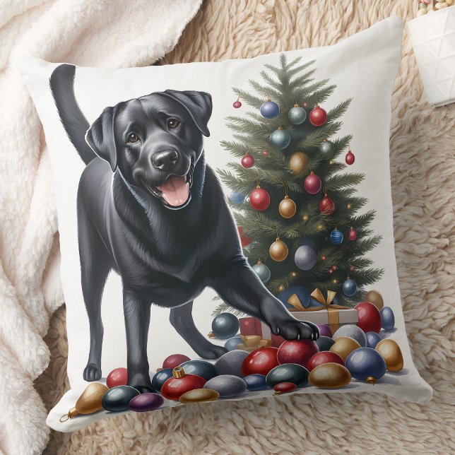 Almofada Natal de Férias de Cachorro do Labrador Retriever (Criador carregado)