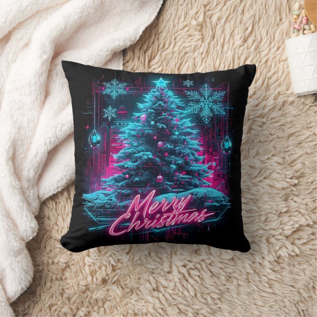 Almofada Natal de Inverno Cyberpunk (Cobertor)