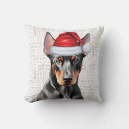 Almofada Natal do Amante de Doberman Pinscher