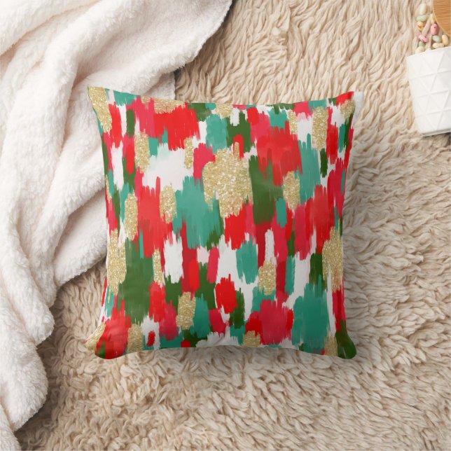 Almofada Natal do Bright Abstrato Brush Traço (Cobertor)