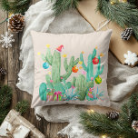 Almofada Natal do Deserto do Cactus no Sudoeste Decurso<br><div class="desc">Este design pode ser personalizado escolhendo a opção Editar Design. Você também pode transferir para outros itens. Entre em contato comigo em colorflowcreations@gmail.com ou use a opção de bate-papo no topo da página se você quiser ter este design em outro produto ou precisar de assistência com este design. Não posso...</div>