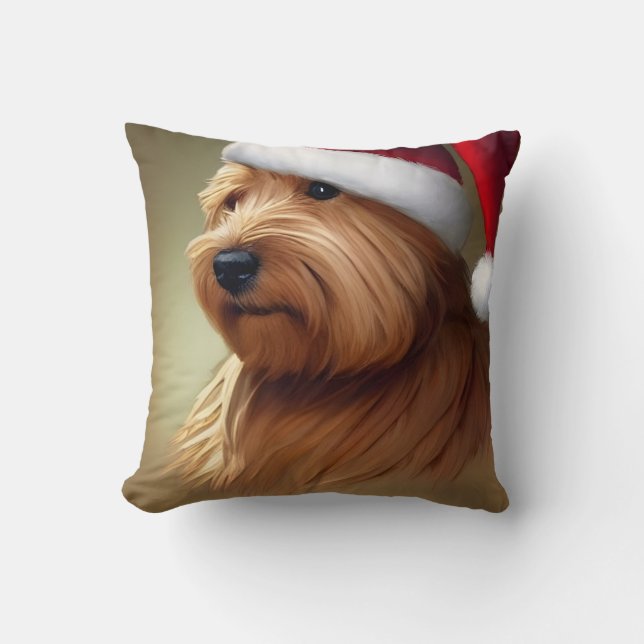 Almofada Natal do Norfolk Terrier (Frente)