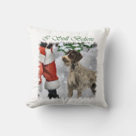 Almofada Natal do ponteiro alemão com cabeleireiro