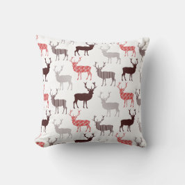 Almofada Natal do veado ou da rena dos cervos do teste