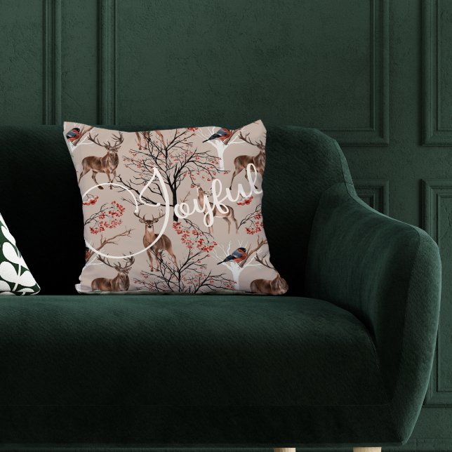 Almofada Natal dos Animais das Florestas de Escuros Jovens (Criador carregado)