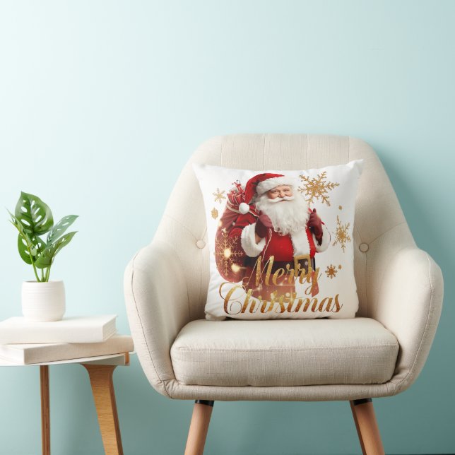 Almofada Natal Elegante Papai Noel (Cadeira)