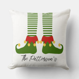 Almofada Natal Elf Família NOME Festa Festiva Decoração