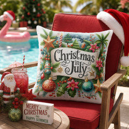 Almofada Natal Festivo em Julho