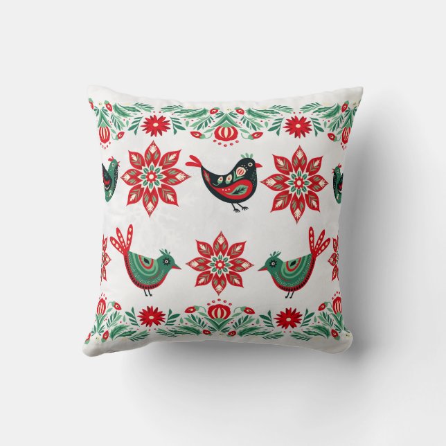 Almofada Natal Festivo Escandinavo (Verso)
