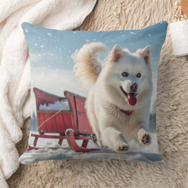 Almofada Natal Festivo Samoyed (Cobertor)
