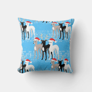 Almofada Natal Iggy - Greyhounds italiano na neve