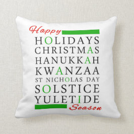 Almofada Natal Kwanzaa Hanukkah Solstice Yuletide