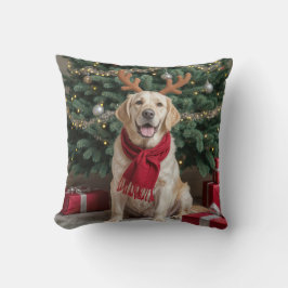 Almofada Natal Labrador Retriever Com Antlers