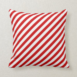 Almofada Natal listrado branco vermelho do bastão de doces