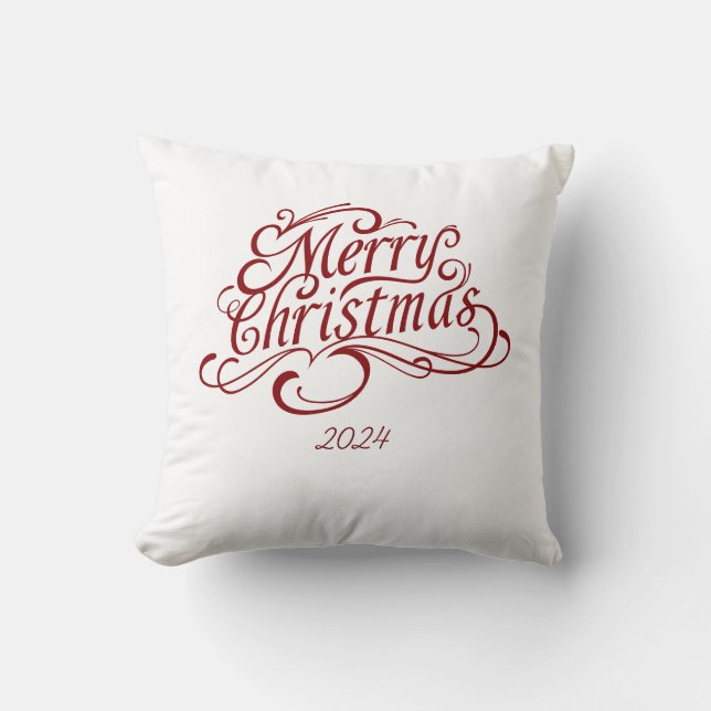 Almofada Natal Minimalista Feliz (Frente)