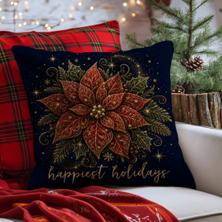 Almofada Natal nas Estrelas | Poinsettia
