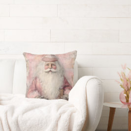 Almofada Natal Papai Noel Rosa Vintage
