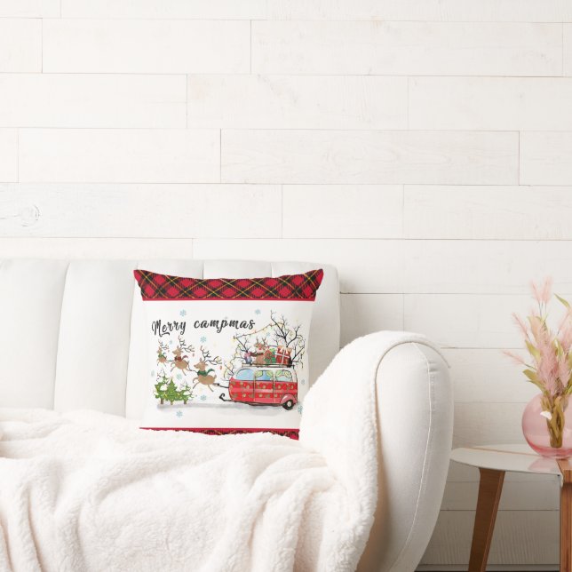 Almofada Natal para amantes do acampamento (Sofá)