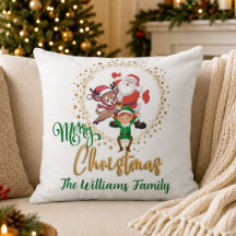 Natal Personalizado Alegre Papai Noel & Elfos