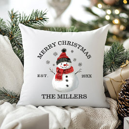 Almofada Natal Personalizado para Bonito Snowman